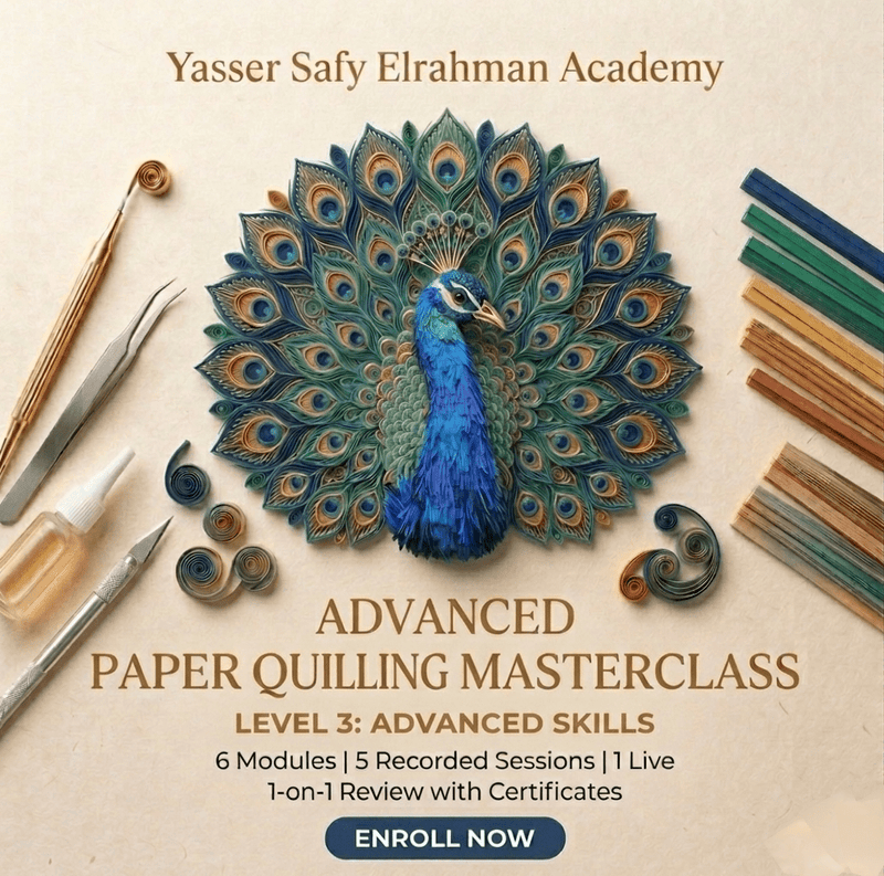 Advanced Paper Quilling Masterclass: Wildlife & Nature Portraits - Art learning - Yasser Safy Elrahman -
