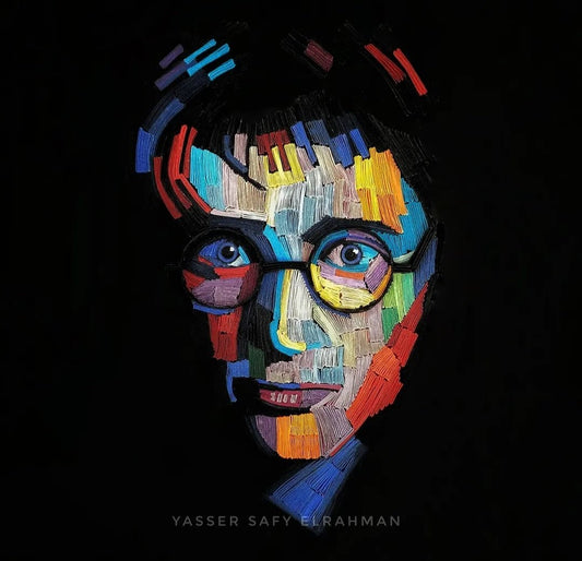 Harry Potter-themed artwork by Yasser Safy Elrahman showing Harry in the dark with magical elements in a detailed illustration.