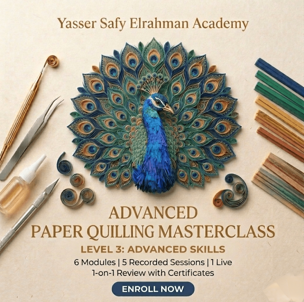 Advanced Paper Quilling Masterclass: Wildlife & Nature Portraits - Art learning - Yasser Safy Elrahman -