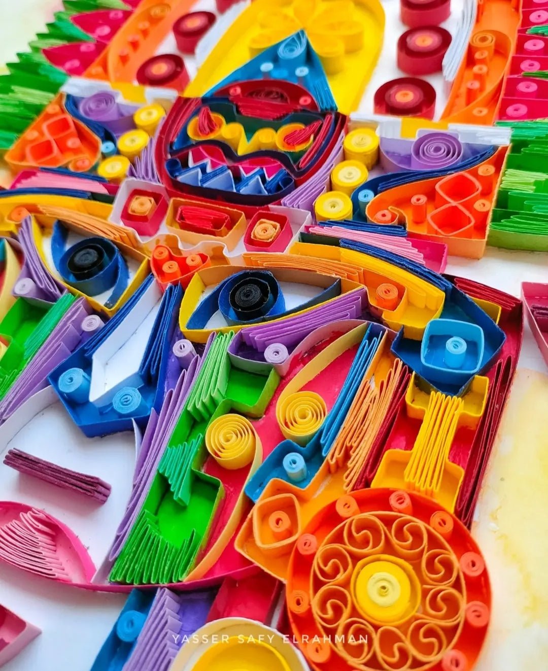 Ancient Echoes Mayan mask artwork by Yasser Safy Elrahman featuring intricate Mayan design and vibrant colors.
