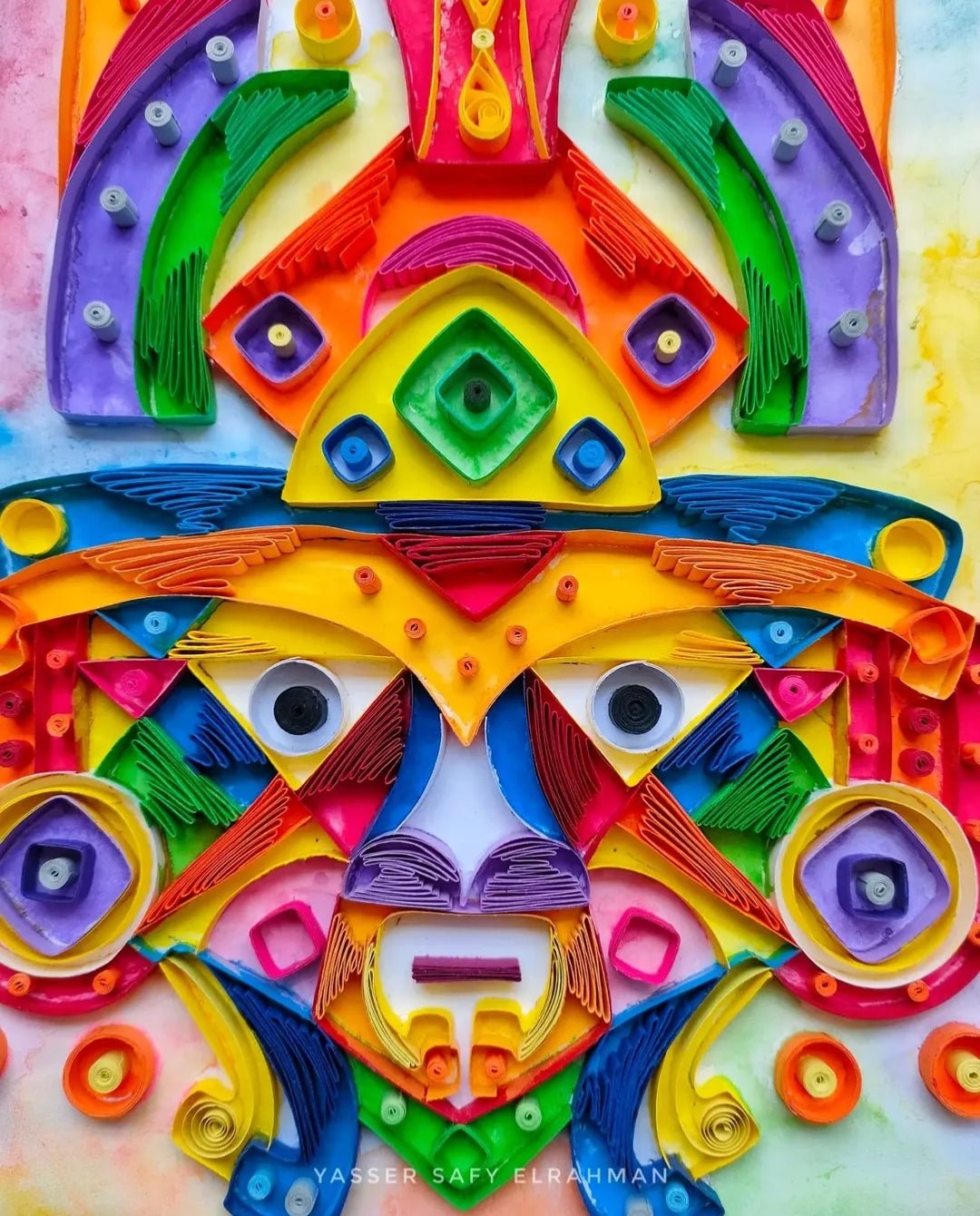 Ancient Echoes Mayan Mask Collection artwork by Yasser Safy Elrahman showcasing intricate Mayan-style stone masks.