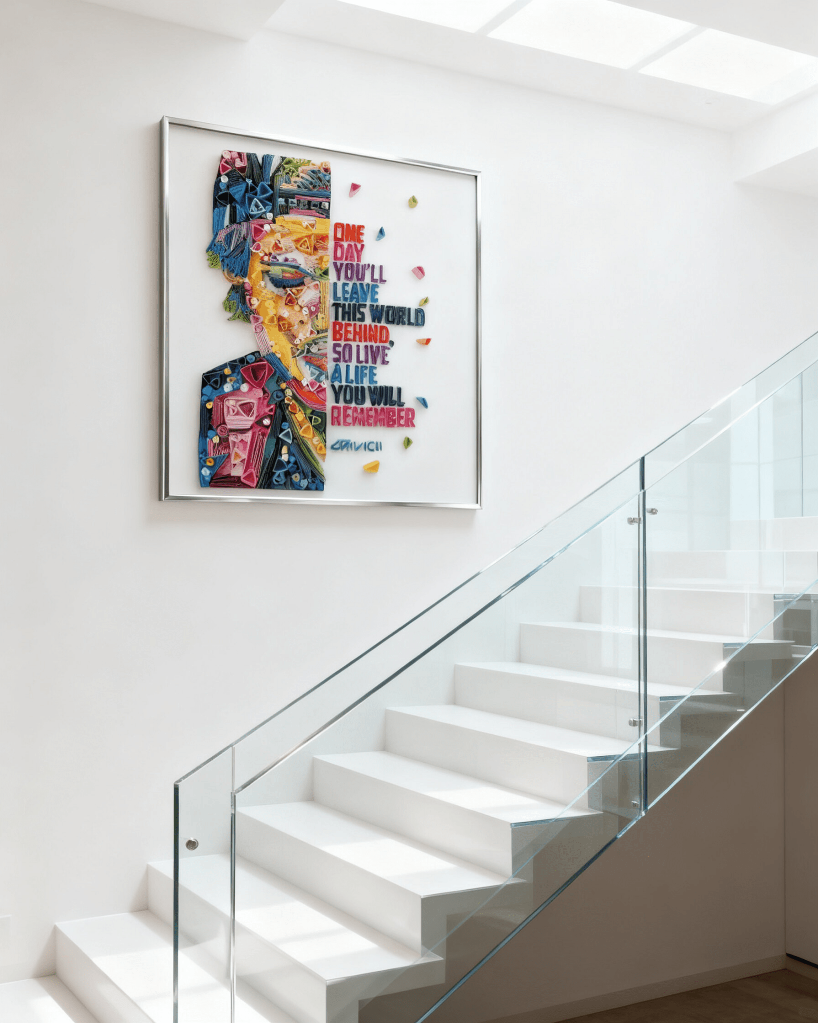 Artwork titled "Avicii: A Life You Will Remember" by Yasser Safy Elrahman, featuring a vibrant, artistic portrait of Avicii.