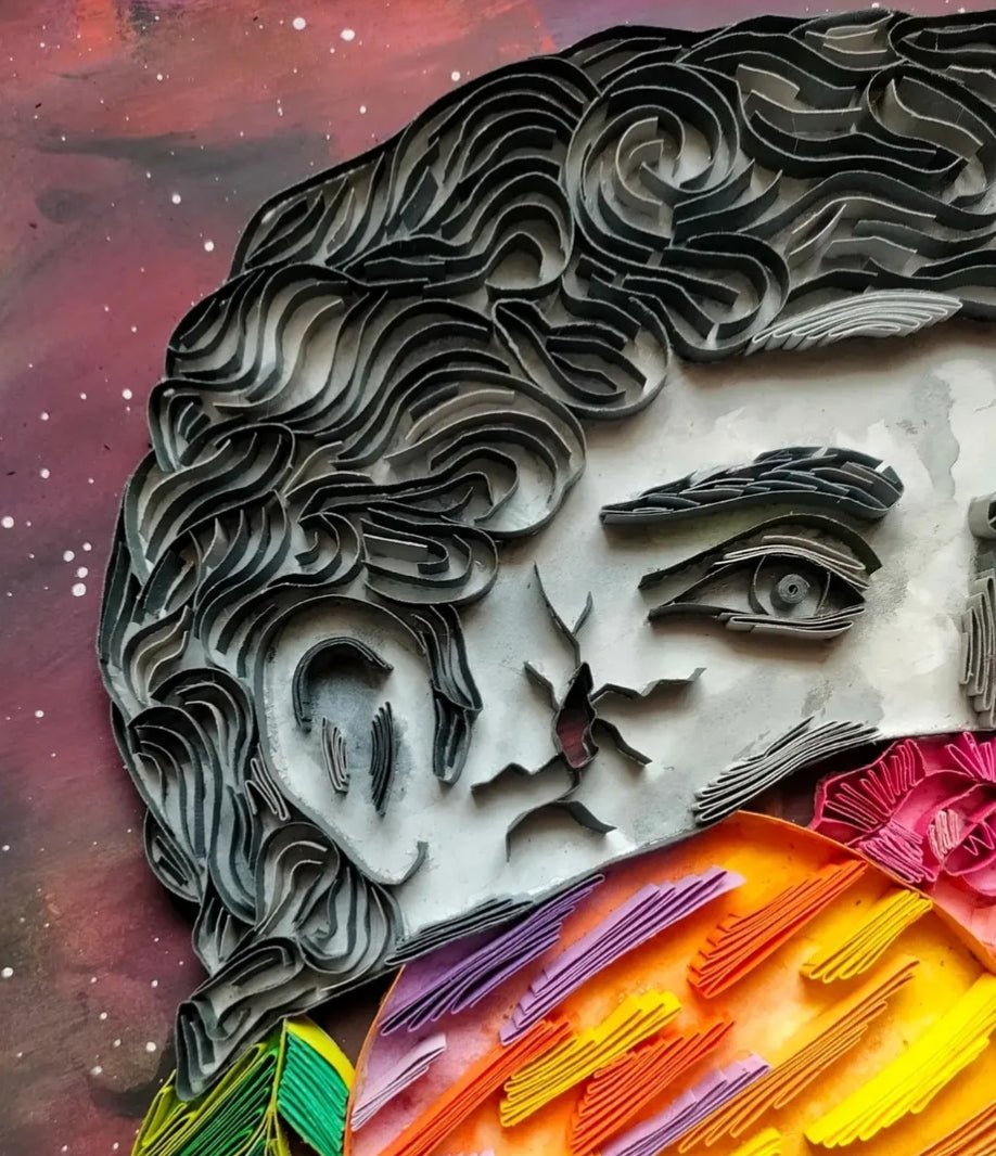 Artwork titled Cosmic Glance: The David Astrology Portrait by Yasser Safy Elrahman, featuring a cosmic-themed artistic portrait.