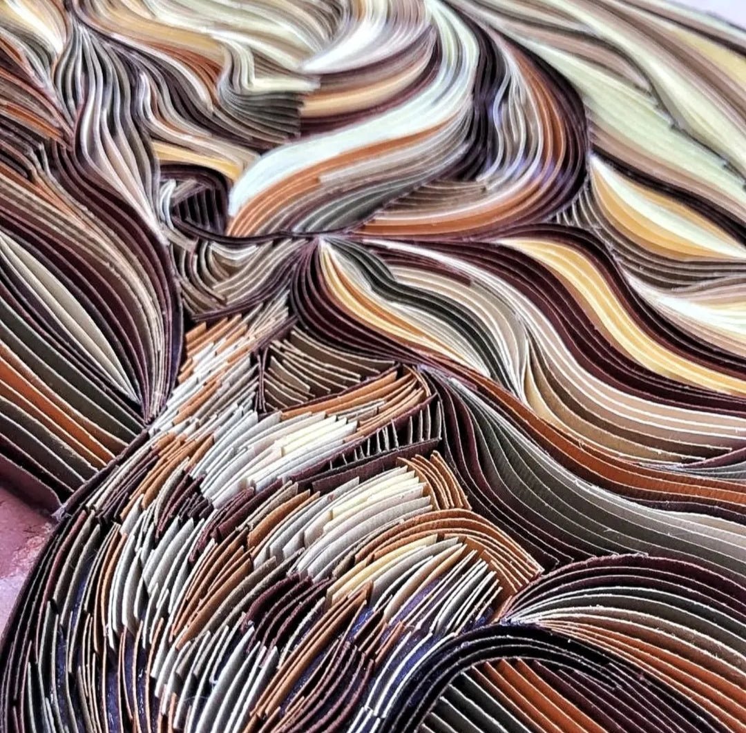 Yasser Safy Elrahman artwork titled "Moses: A Renaissance Dialogue in Paper" featuring intricate paper art depicting Moses