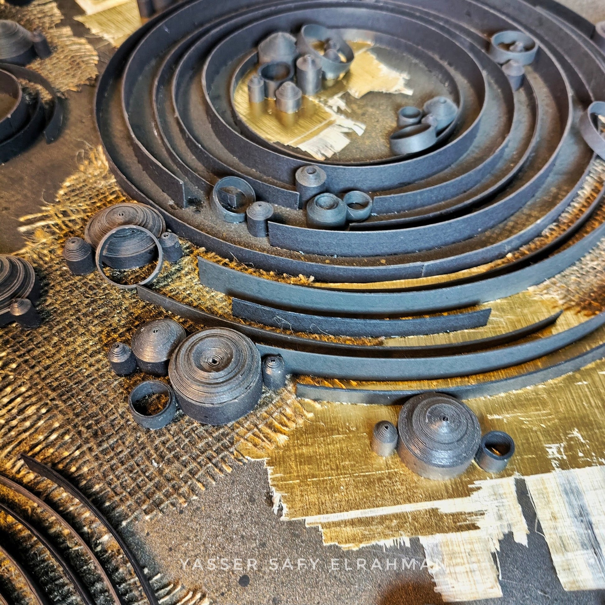 Yasser Safy Elrahman artwork titled "RA Neb: The Rise of Consciousness" depicting abstract, cosmic-inspired imagery representing emergence.
