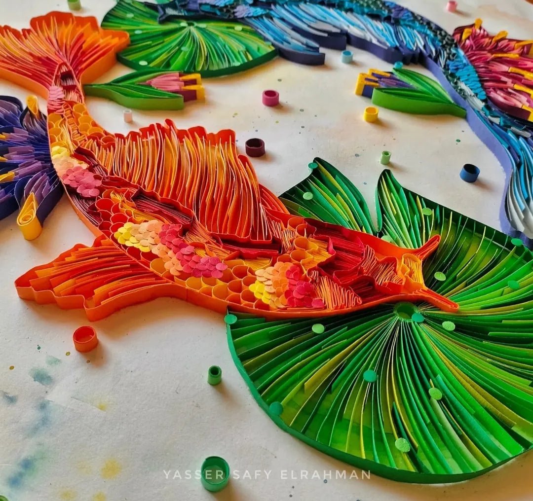 Abstract artwork titled "The Flow: The Art of Letting Go" by Yasser Safy Elrahman, featuring flowing colors and artistic brushstrokes.