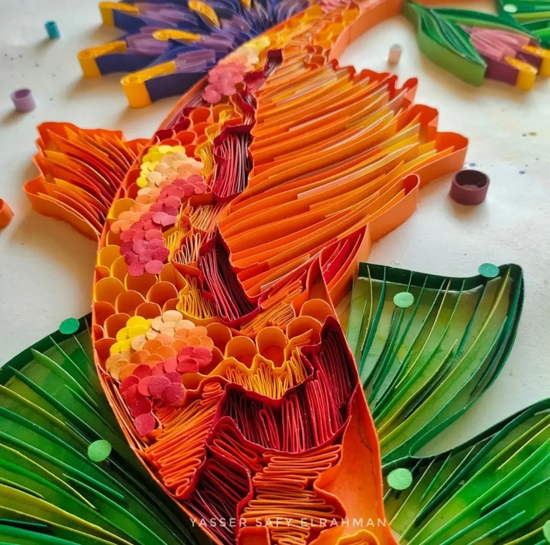 Abstract artwork titled "The Flow: The Art of Letting Go" by Yasser Safy Elrahman, featuring flowing colors and calming design.