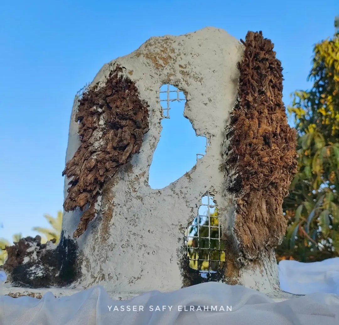 Yasser Safy Elrahman sculpture titled The Revival: Awakening the Revolution, detailed metal sculpture with abstract and dynamic forms.