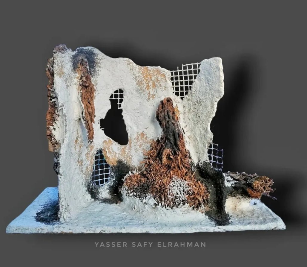 Yasser Safy Elrahman sculpture titled The Revival: Awakening the Revolution, detailed artistic metalwork sculpture image.