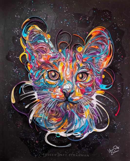 Bespoke pet and animal portrait artwork by Yasser Safy Elrahman showcasing detailed, custom animal art in a vibrant style.