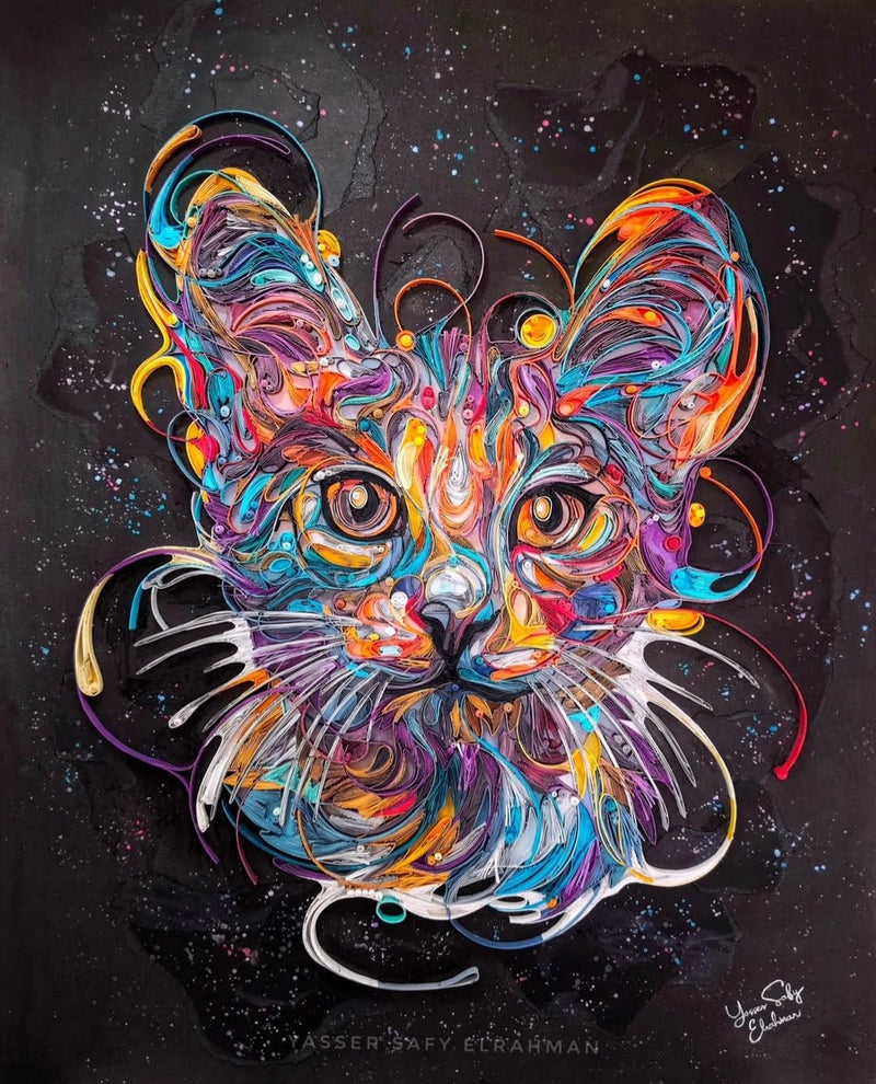 Bespoke pet and animal portrait artwork by Yasser Safy Elrahman showcasing detailed, custom animal art in a vibrant style.