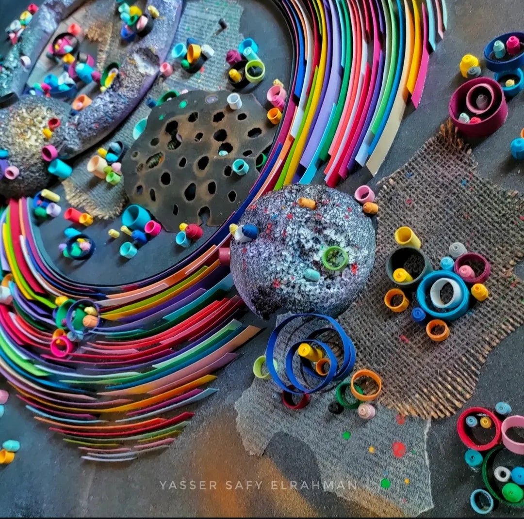 Yasser Safy Elrahman's artwork titled "Zhong Fu Secrets: Unveiling the Truth," depicting intricate, symbolic imagery.